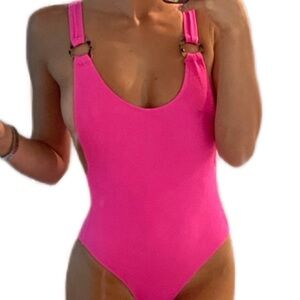Neon pink Topshop one piece